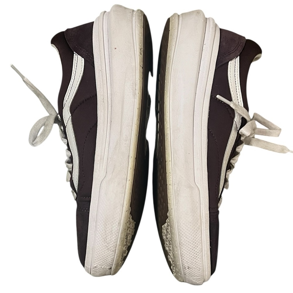 Vans Old Skool platform lace up sneakers in wine tasting burgundy - Picture 5 of 9